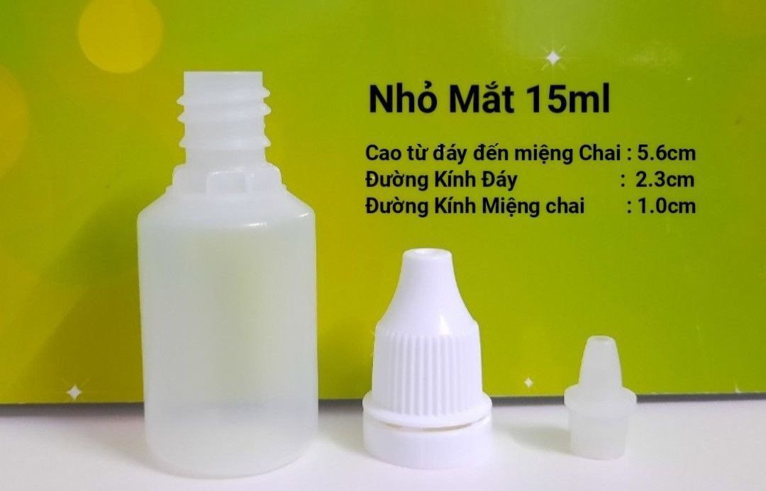Chai nhựa dược phẩm 15ml thân trắng sữa