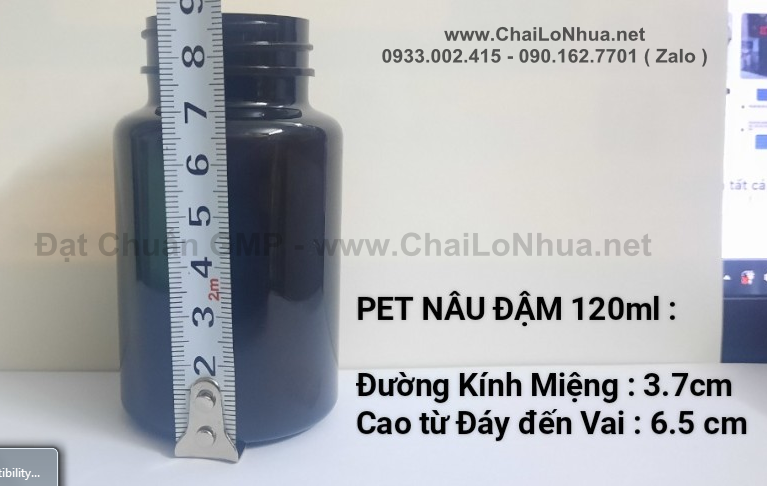 Chai Nhựa Dược Phẩm Pet 120ml