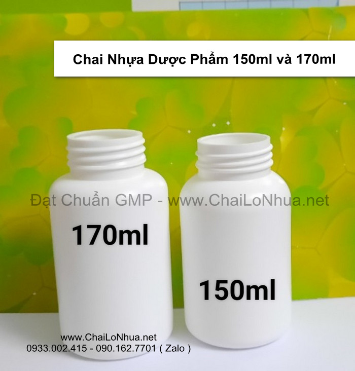 chai 150ml, 170ml