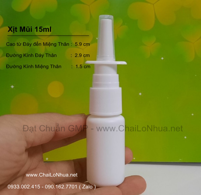 Chai xịt 15ml khử khuẩn
