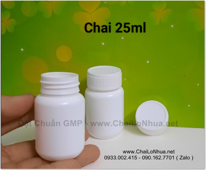 Lọ nhựa đựng thuốc viên 25ml