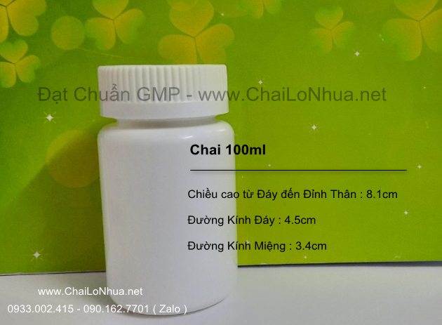 Chai nhựa dược phẩm 100ml HDPE không chỉ là một lựa chọn chất lượng cao, mà còn mang lại sự an toàn và linh hoạt