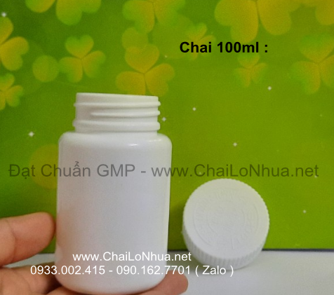 chai nhựa dược phẩm 100ml HDPE