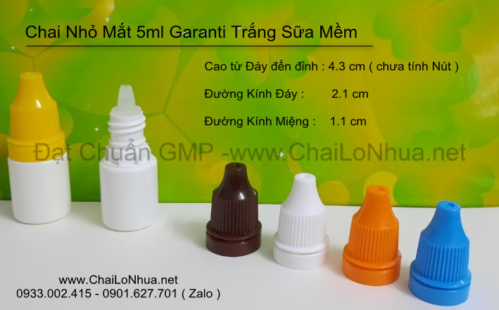 Vỏ lọ nhựa 5ml trắng sữa mềm
