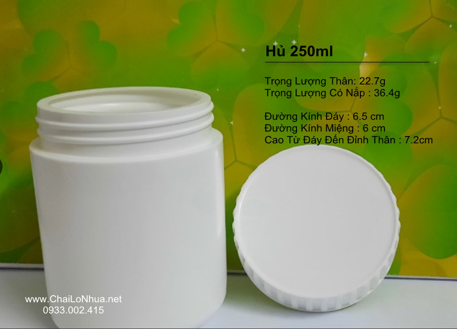 hủ nhựa 250ml sạch