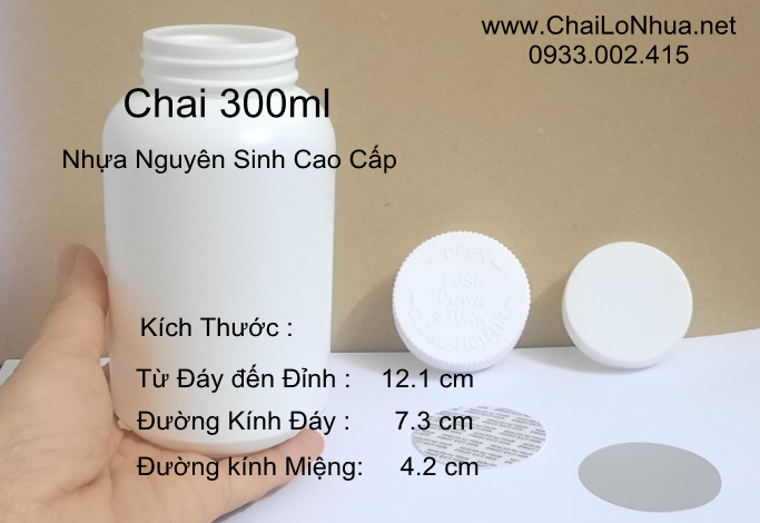 chai nhựa 300ml không chỉ giới hạn trong việc đóng gói thuốc viên mà còn đáp ứng cho nhiều loại thuốc khác nhau