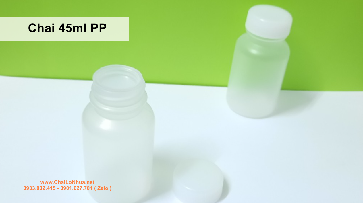chai nhựa 45ml PP, bạn đảm bảo sự linh hoạt và độ tin cậy cao nhất cho sản phẩm của mình