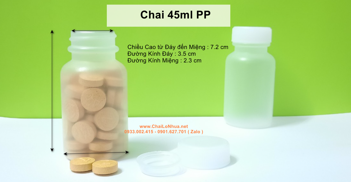 Chai 45ml PP