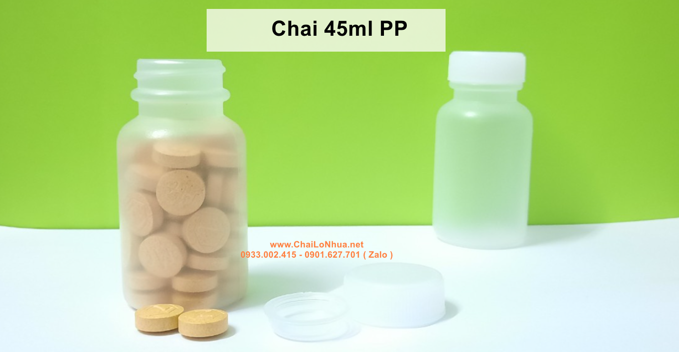 Chai nhựa 45ml PP không chỉ là giải pháp đóng gói hiệu quả cho thuốc viên và bột mà còn là sự kết hợp hoàn hảo giữa chất lượng và tiết kiệm chi phí