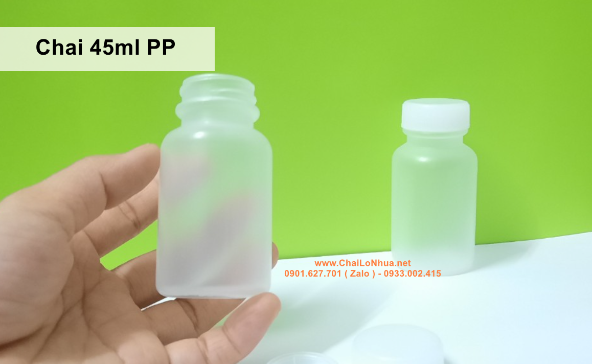 Chai nhựa đựng thuốc 45ml PP là sự lựa chọn hoàn hảo cho việc đóng gói thuốc viên và thuốc bột