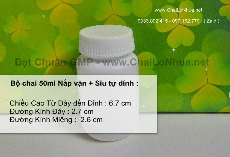 Vỏ lọ nhựa đựng thuốc viên 50ml của chúng tôi được sản xuất tại nhà máy đạt chuẩn GMP