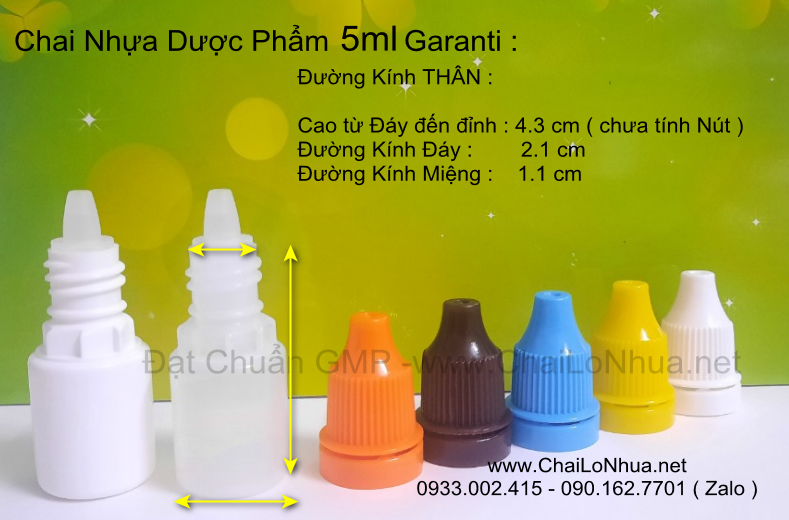 Vỏ lọ nhựa nhỏ giọt 5ml không chỉ phù hợp cho đóng thuốc mắt, mũi,