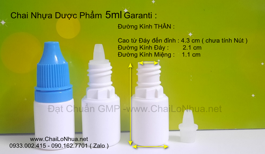 Vỏ lọ nhựa nhỏ giọt 5ml an toàn: Đáp ứng chất lượng và tiêu chuẩn GMP
