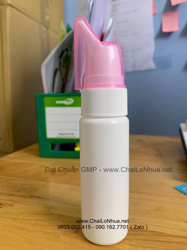 Vỏ chai nhựa xịt xoang 70ml trở thành người bạn đồng hành khi đựng dung dịch giúp giảm giảm đau nhức nhanh chóng