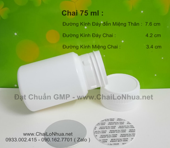 mẫu Vỏ Lọ Nhựa 75ml Đạt Chuẩn GMP đáp ứng yêu cầu này một cách xuất sắc