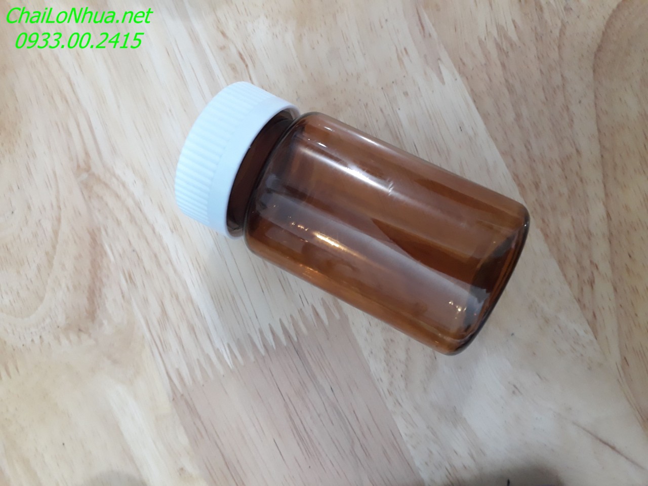 Lọ nhựa 100ml PET nâu