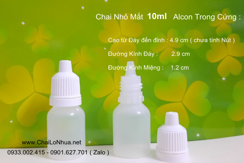 Chai lọ nhựa dược phẩm có dung tích 10ml Thân Trong cứng
