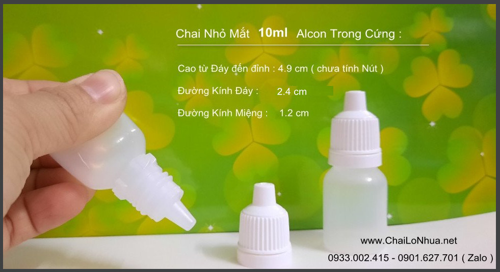 chai nhỏ giọt 10ml Thân Trong cứng
