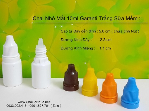 Chai Nhựa Nhỏ Mắt 10ml Trắng Sữa Mềm