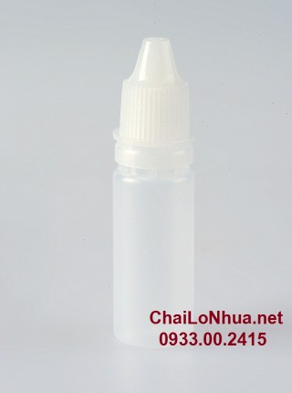 chai nhựa nhỏ mắt 10ml thân cao tròn dài thon gọn