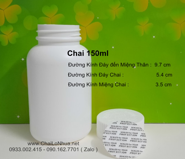 Chai nhựa 150ml gọn nhẹ, tiện mang theo bên người khi cần thiết