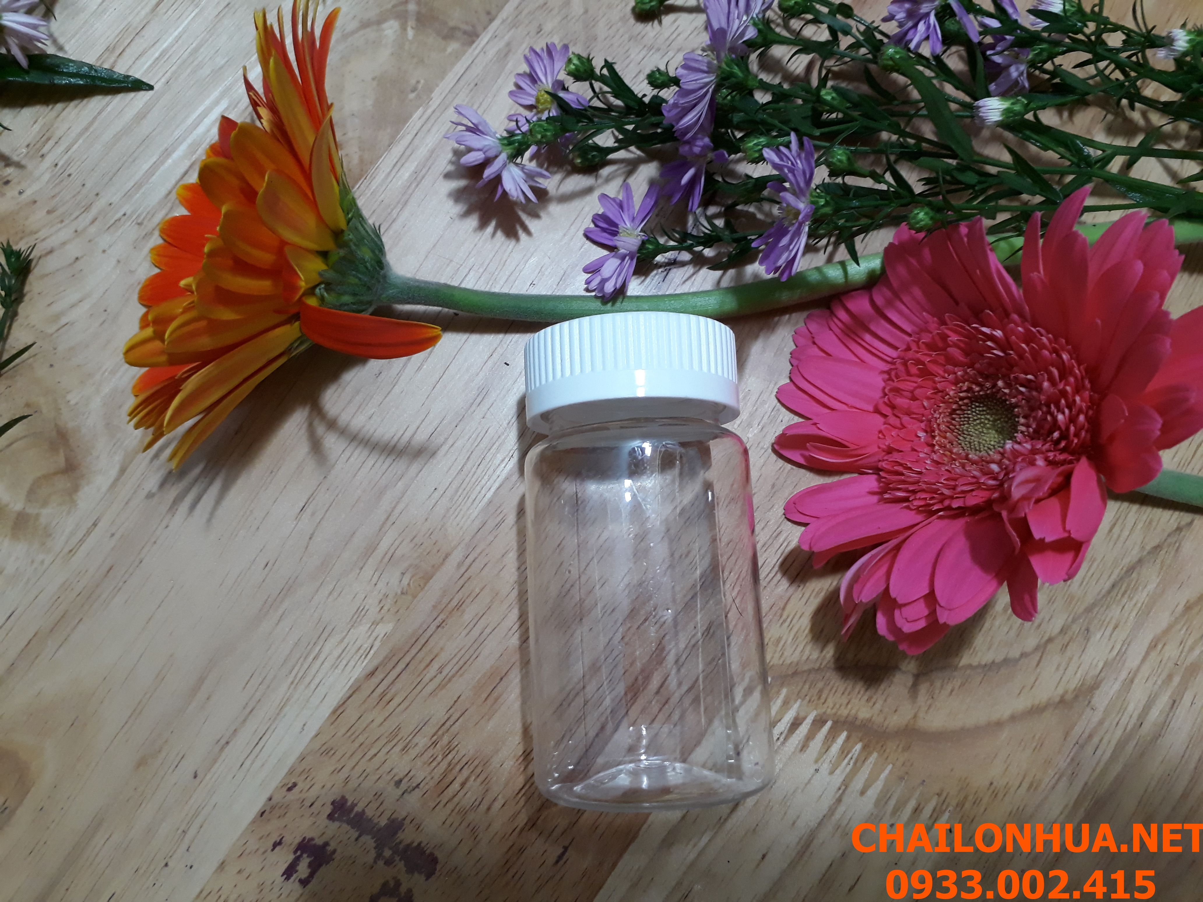 Lọ 100ml nắp nhấn PET Trong