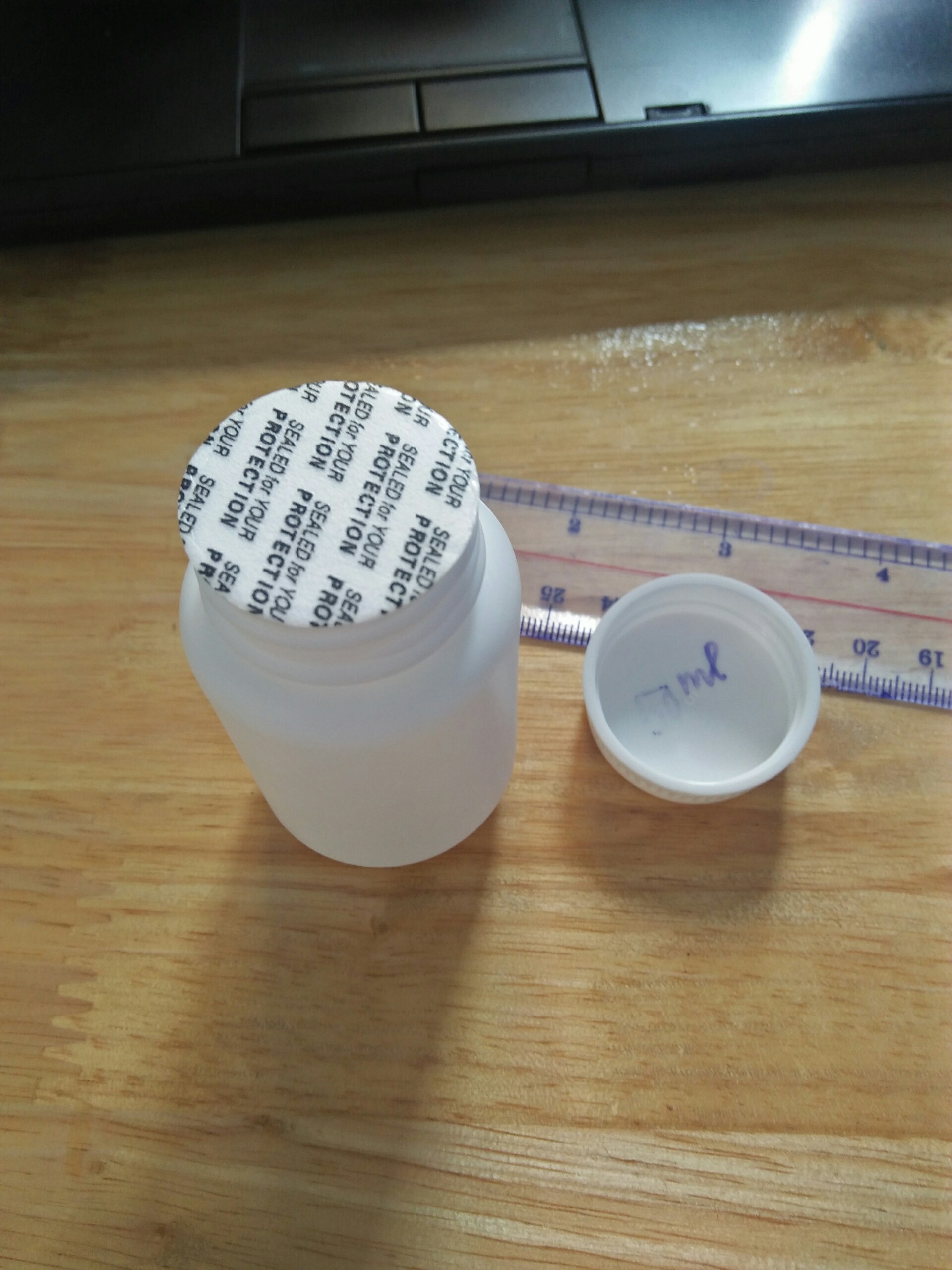 Nguyên bộ chai nhựa 50ml có màng seal đi kèm chống ẩm bảo vệ thuốc