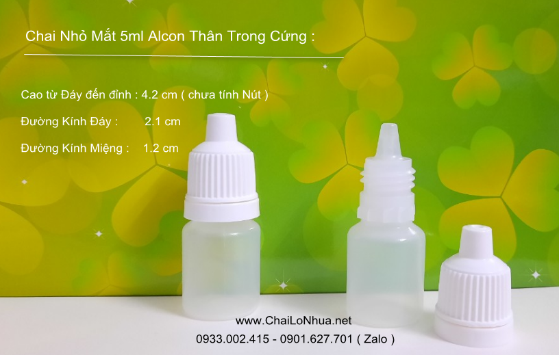 chai Nhỏ Mắt 5ml Thân Trong Cứng
