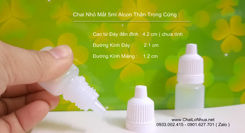 Chai Nhỏ Mắt 5ml Thân Trong Cứng