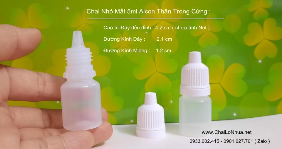 Chai Nho Mat 5ml Thân Trong Cứng