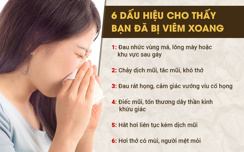 Các triệu chứng của viêm xoang khiến người bệnh khó chịu