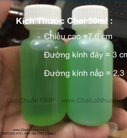 vỏ chai nhựa 30ml