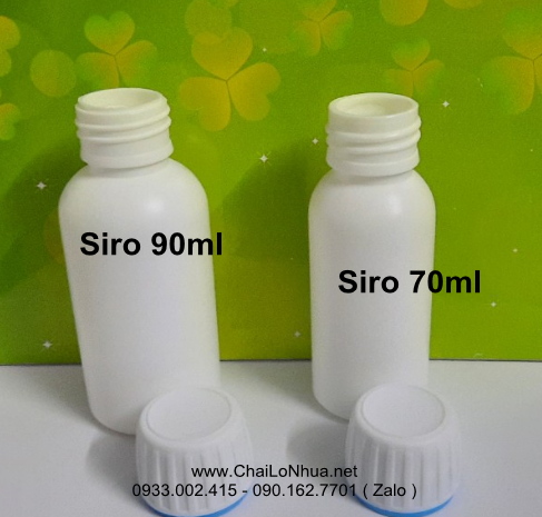 Chai nhựa đựng siro 70ml, 90ml