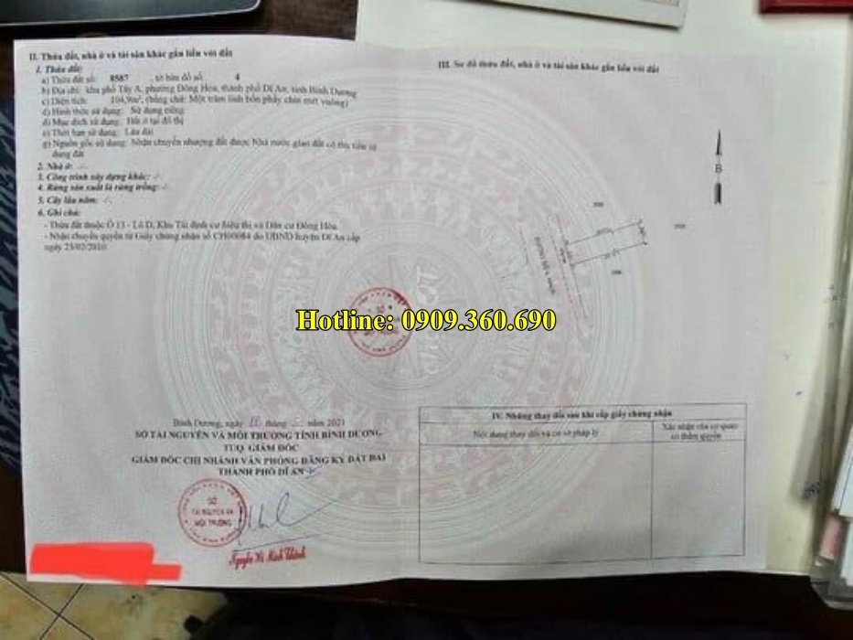 mua đất nền dĩ an