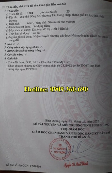 mua đất dĩ an giá rẻ