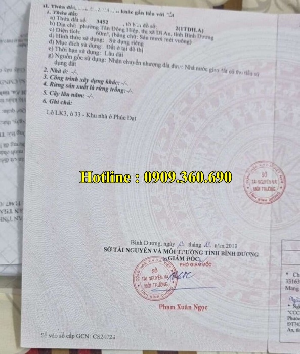 mua dat di an gia re