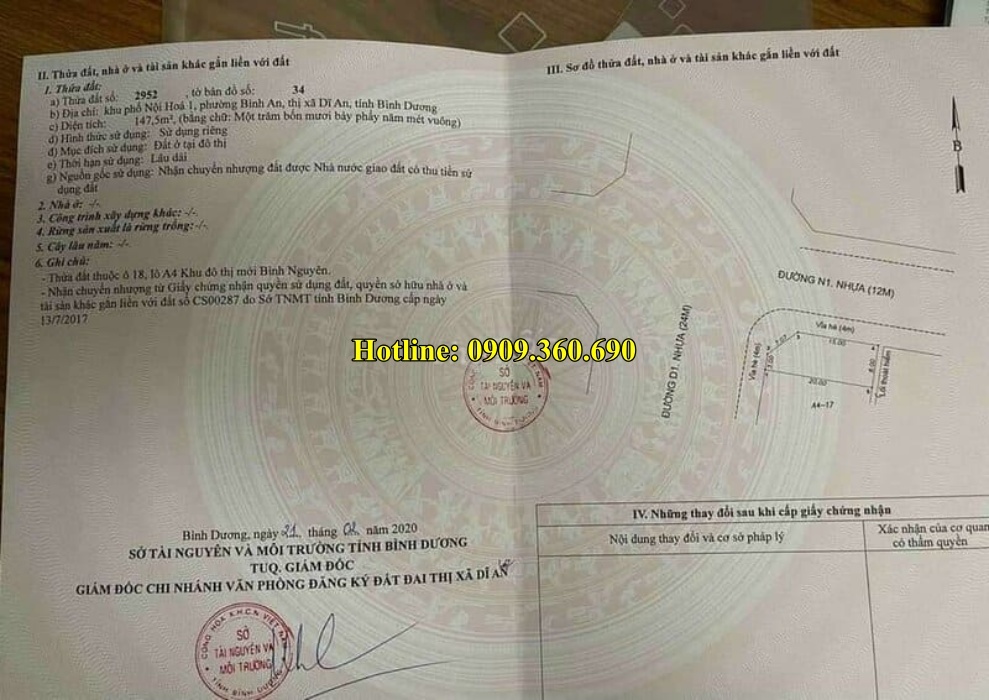 mua đất nền dĩ an