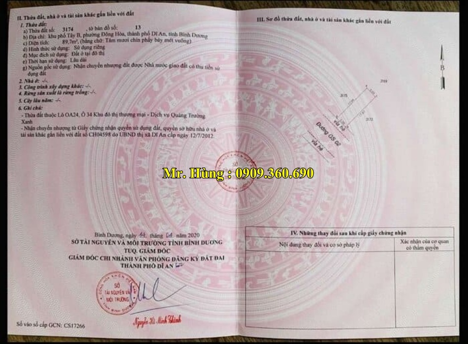 mua đất nền dĩ an