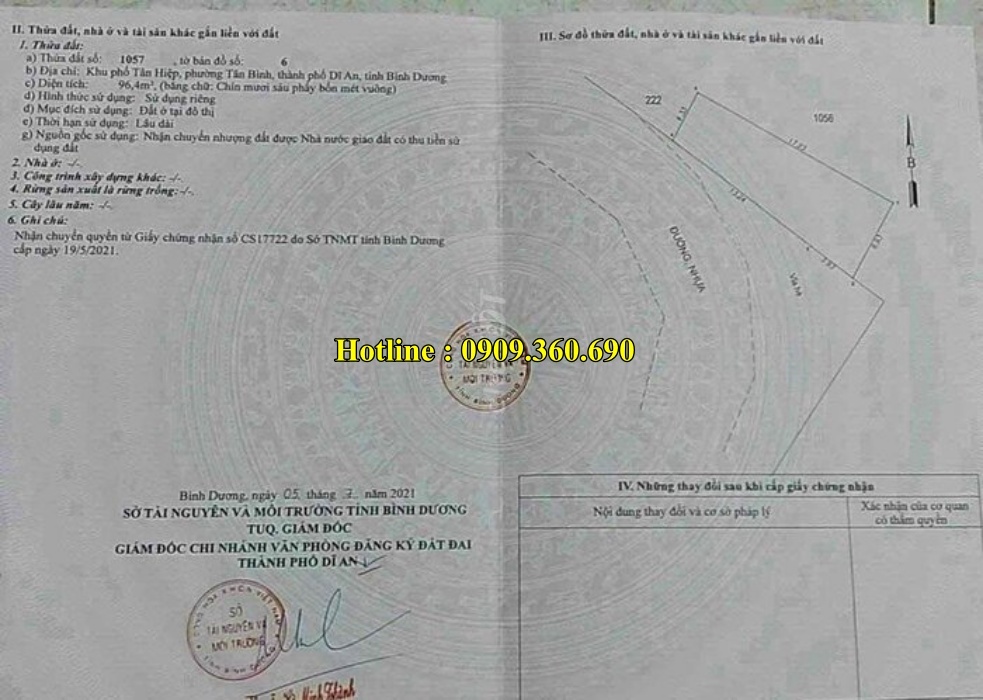 mua đất nền dĩ an binh dương