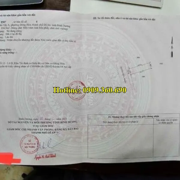 Bán đất Dĩ an - 4 LÔ ĐẤT  - Khu phố Tây A, Phường Đông Hòa, Thành phố Dĩ an, tỉnh Bình Dương