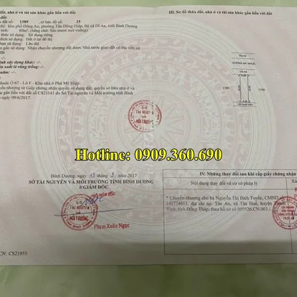 ĐẤT DĨ AN GIÁ RẺ – Chính chủ cần bán gấp 2 nền  đất khu phố Đông An, phường Tân Đông Hiệp, Thành phố Dĩ an, tỉnh Bình dương