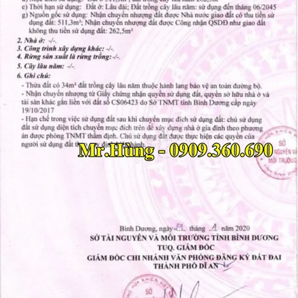 MUA ĐẤT DĨ AN CHÍNH CHỦ – Chính chủ bán lô đất mặt tiền đường Lồ Ô tại phường Bình An, Thành phố Dĩ an, Bình dương.