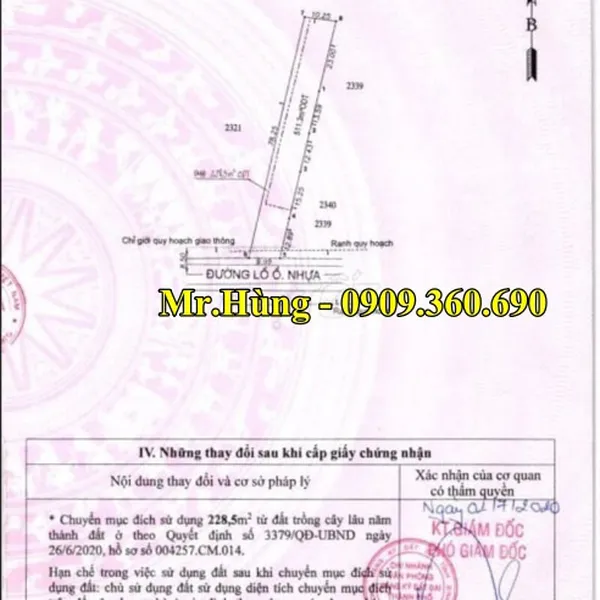 MUA ĐẤT DĨ AN CHÍNH CHỦ – Chính chủ bán lô đất mặt tiền đường Lồ Ô tại phường Bình An, Thành phố Dĩ an, Bình dương.