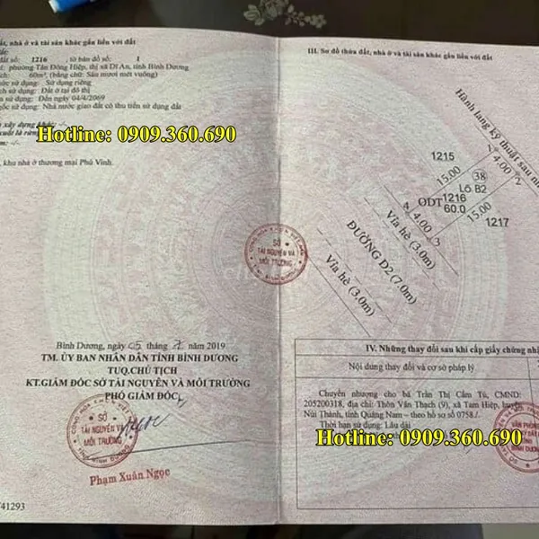 MUA ĐẤT NỀN DĨ AN – Chính chủ cần ban lô đất 4 x 16 = 64 m2 . Thổ cư 100% : 64m2  tại đất dự án Icon Tân Đông Hiệp, Thành phố Dĩ an, Bình Dương