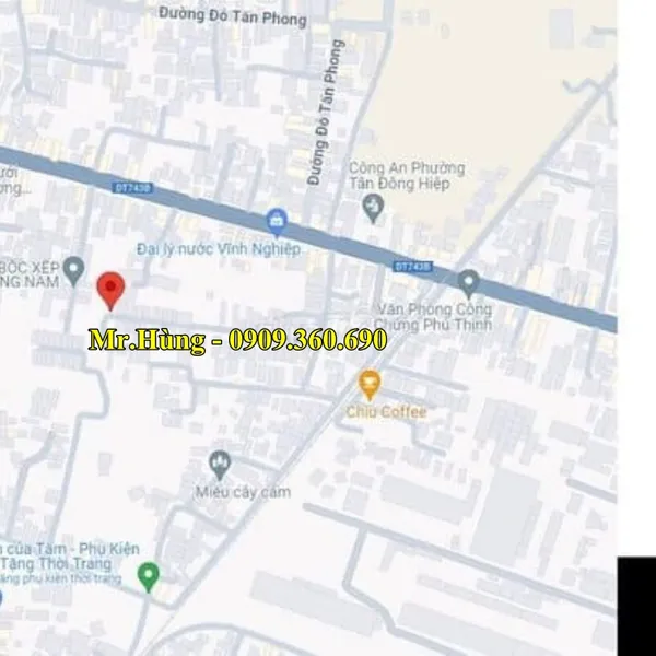 MUA ĐẤT NỀN DĨ AN? Chính chủ cần tiền bán Lô đất tại Phường  Dĩ an -  307m2 , cách đường ĐT 743B 70m