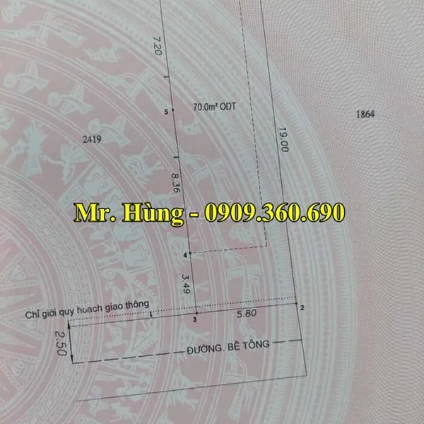 MUA ĐẤT DĨ AN? Chính chủ bán lô đất tại Ngô Thị Nhậm – Trung tâm hành chính Dĩ an, Bình dương. - Diện tích : 5,8x19,1=109 m2 – Thổ cư : 79 m2.