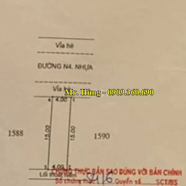 MUA ĐẤT DĨ AN ?HOTLINE : 0909.360.690 - Chính chủ cần bán lô đất tại khu nhà ở Phú Mỹ Hiệp, Phường Tân Đông Hiệp, TP. Dĩ An