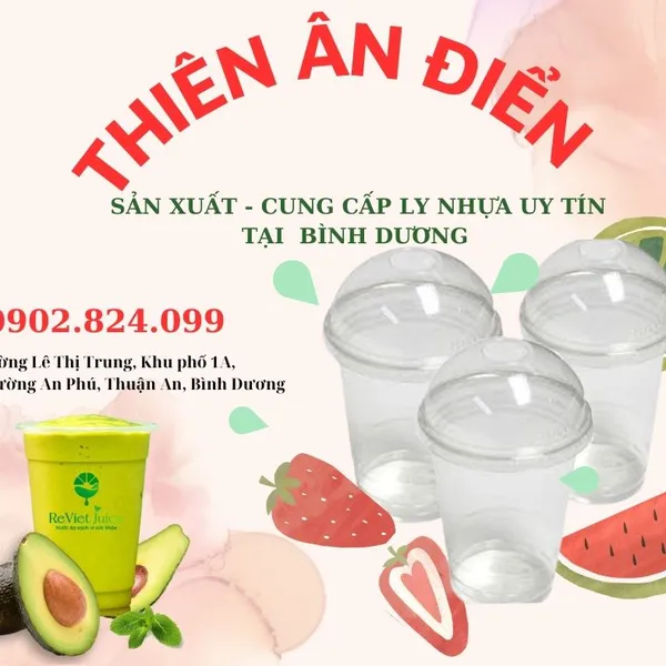 THIÊN ÂN ĐIỂN - Sản xuất cung cấp ly Nhựa PET Bình Dương  giá cạnh tranh 