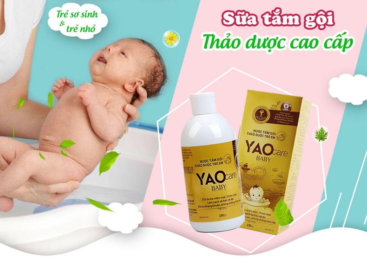 Nước tắm thảo dược YAOcare Baby trị rôm sảy - Sữa tắm Elemis