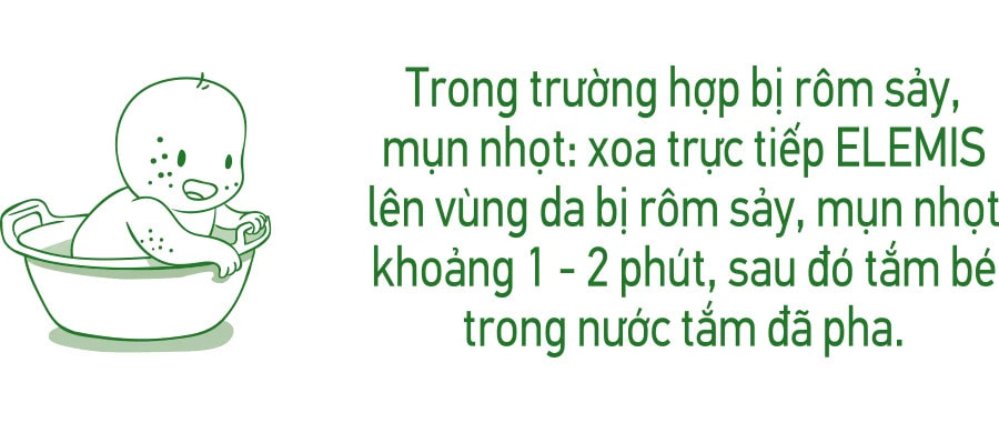 Cách sử dụng Sữa tắm Elemis để trị dứt điểm rôm sảy cho bé